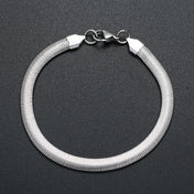Snake Chain Link Bracelet 6mm — 316L Stainless Steel, 18cm & 20cm