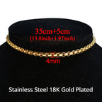 Punk Cuban Link Choker Necklace Collar Statement Chunky Stainless Steel Gold Color Thick Chain Necklace For Men Women Jewelry