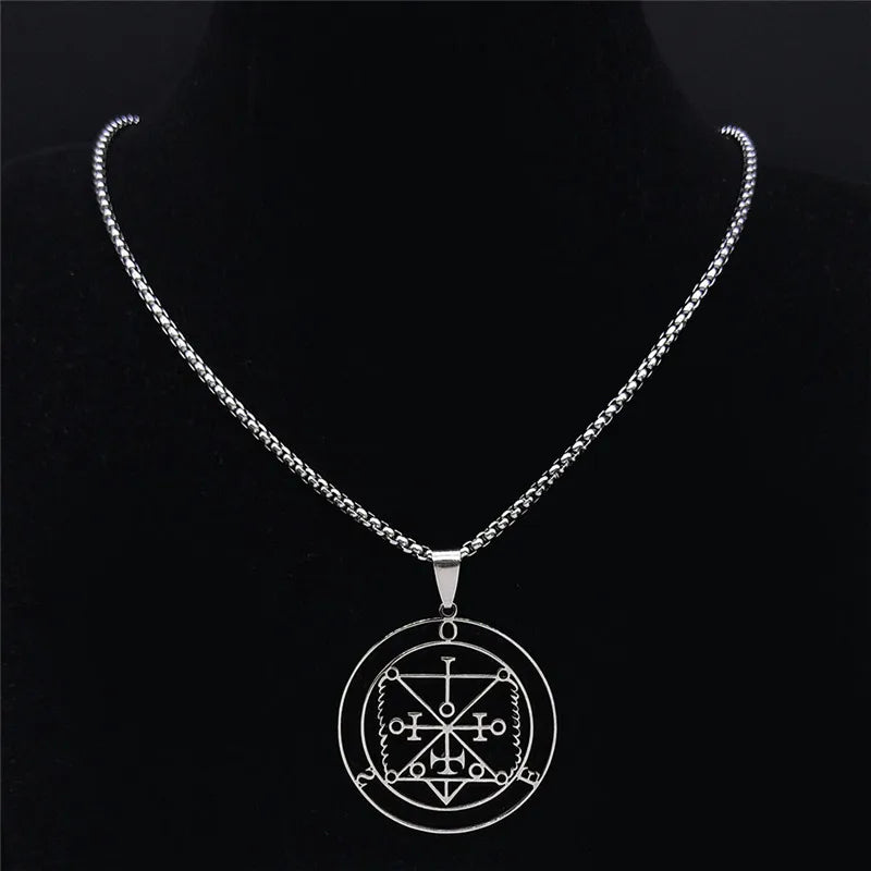 Sigil de Lucifer Ose Necklace — Stainless