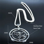 Demon Seal Vual Pendant — Silver Stainless