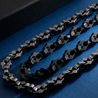 11MM Thick Black Stainless Steel Chains Necklaces for Man 63CM 24.8" Heavy Metal Link Chain Necklace For Men Mens