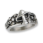 Vintage Gothic Lucifer Satan Signet Ring Fashion Punk Stainless Steel Seal Ring Men and Women Pagan Party Jewelry Gift Wholesale