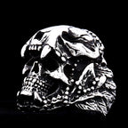 Jaguar Warrior Skull Ring — Stainless Steel