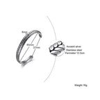 Silver Mobius Cuff Bangle Bracelet — Stainless Steel