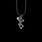 Skull Pendant Necklace — Vintage Gothic Rope Chain