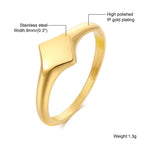 Lotus Signet Pinky Ring — Stainless Steel