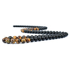 Natural Tiger Eye Stone Beaded Meditation Necklace