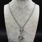 Cat Steel Pendant Canadian Hairless Sphynx Bijoux
