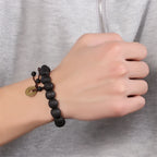 1Pc Wood Bead New Buddha Bracelet Buddhist Bangle Prayer Beads Copper Coin Women Men Lucky Religion Bracelets Charm