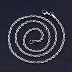 Low price width 3MM 316L stainless steel twisted rope chain necklace Men and women Link necklace Fashion gift jewelry