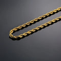 Vnox 2-5mm Rope Chain Necklaces for Men Women, Twisted Sigapore Links Choker, Basic Casual Punk Rock Stainless Steel Male Collar