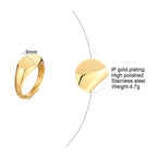 Square Signet Pinky Ring — Stainless Steel