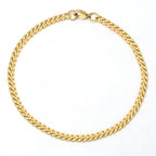 3-11MM Gold Color Stainless Steel Bracelets For Men Women Unisex Curb Cuban Link Chain Simple Wrist Jewelry Gifts
