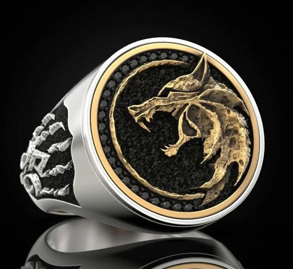 Viking Wolf Claw Warrior Ring — Two-Tone