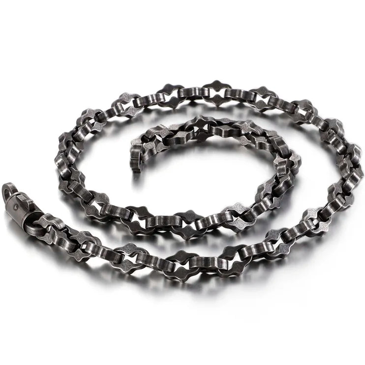 11MM Thick Black Stainless Steel Chains Necklaces for Man 63CM 24.8" Heavy Metal Link Chain Necklace For Men Mens