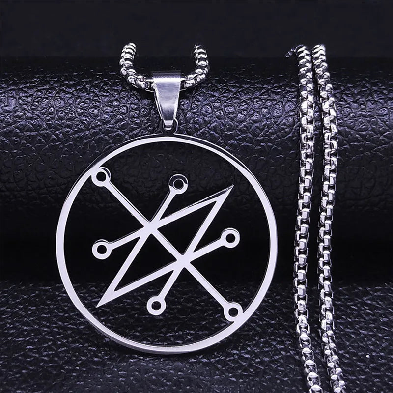 Angel Raphael Pendant Necklace — Stainless Steel