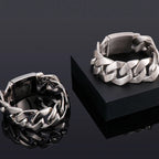 Man Bracelet In Stainless Steel Brushed Polished 26MM Wide Curb Link Chain Bracelets for Men Engraving Male Jewelry