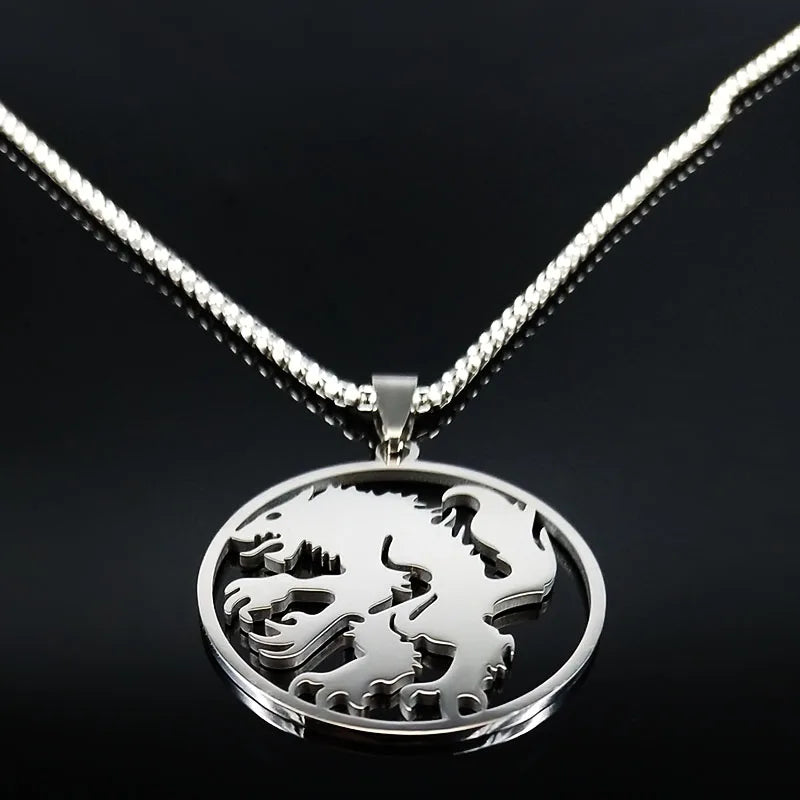 Werewolf Wolf Pendant — Silver Stainless