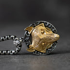 Viking wolf Knot Fenrir  necklace for men  nordic wolf stainless steel pendant