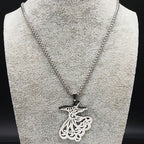 Persian Dance Pendant Necklace — Silver