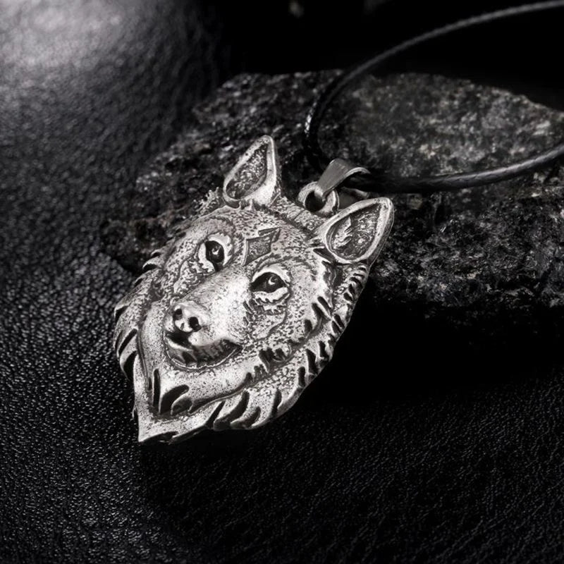 Viking Wolf Pendant Necklace