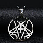 Angel Band Silver Pendant Necklace — Stainless Steel