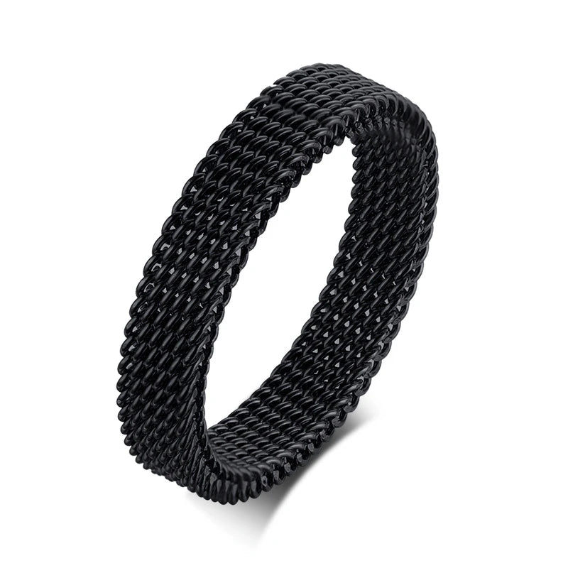 Mesh Band Ring — Stainless Steel