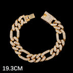 Luxury Full Rhinestone Big Tennis Chain Bracelets For Women Men Fashion Bling Iced Out Square Crystal Bracelet On Hand Jewelry