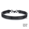 Stylish Stainless Steel Bali Foxtail Chain Bracelet for Men,Double Franco Link Chain Bracelets,Male Jewelry Gift for