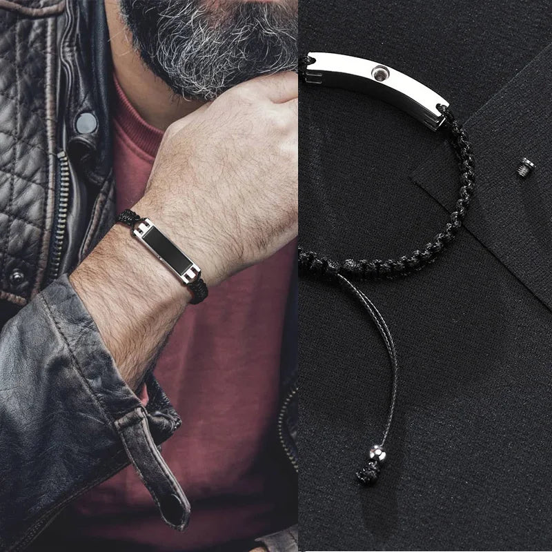 Braided Urn Cremation Bracelet — Stainless Steel