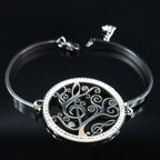 Tree Of Life Silver Bracelet Crystal Bangles Pulsera