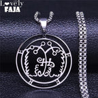 Demon Seal Silver Pendant Necklace — Stainless Steel
