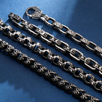 Gothic Skull Head Links Chain Bracelet For Man 316L Stainless Steel Skeleton Charm Men's Bracelets 7.87" 9" Male Bike