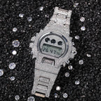 Hip Hop Full Iced Out Men Watches Stainless Steel Fashion Luxury Rhinestones Quartz Square Wristwatches Business Watch