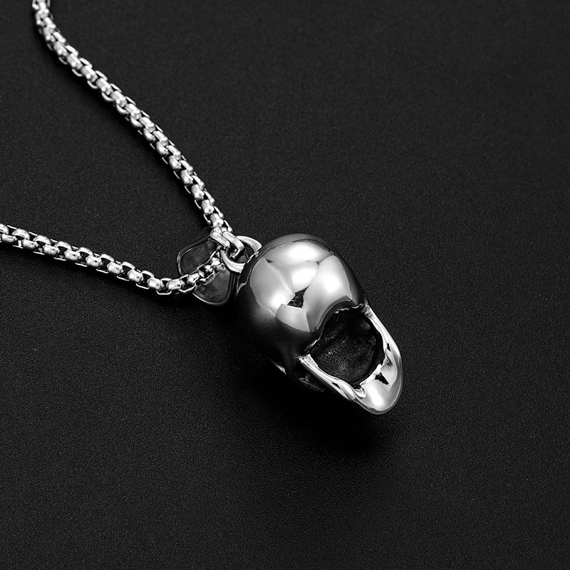 Gothic Skull Stainless Steel Pendant Necklace