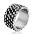 Sales Retro Cool Weaved Rings For Man Wedding Bands Jewelry Fashion Stainless Steel Men's Rings Men Finger Jewelry
