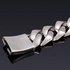 Man Bracelet In Stainless Steel Brushed Polished 26MM Wide Curb Link Chain Bracelets for Men Engraving Male Jewelry