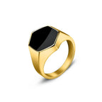 Jiayiqi Men'S Ring Punk Rock 316L Stainless Steel Signet Ring For Men Hip Hop Party Jewelry Male Wedding Gift Custom