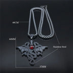 Viking Dragon Stainless Steel Pendant Necklace