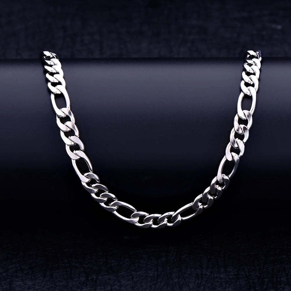 Figaro Chain Necklace 8mm — Stainless Steel