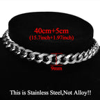 Statement Stainless Steel Pendant Necklace