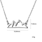 My Shape Lightning Necklaces For Women Tooth Mountain Heart Stainless Steel Necklace Choker Fashion Jewelry Gifts For friend