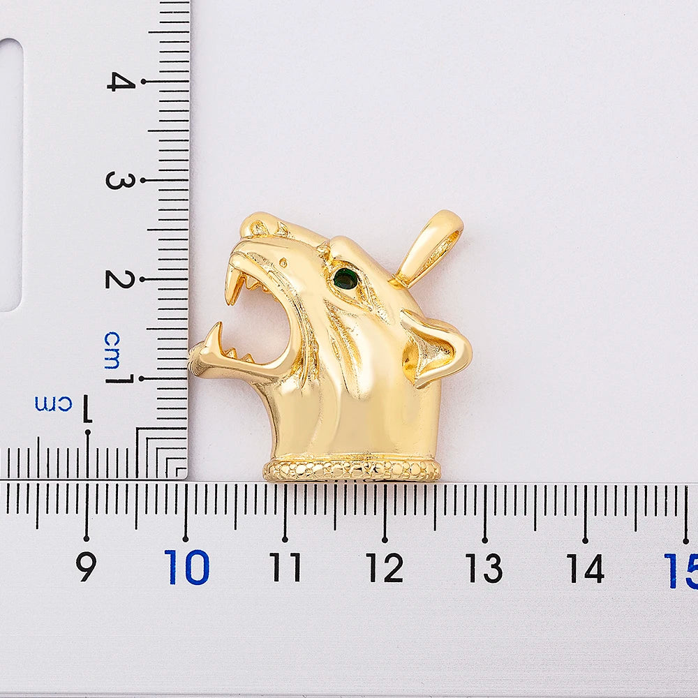 Hip Hop Wolf Head Pendant Necklace — Stainless Steel