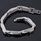Bracelet Men 11MM Wide 8.67" Long Mens Cuff Bracelets & Bangles Solid Metal Stainless Steel On Hand Jewelry Boys