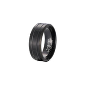 Men's Black Tungsten Ring 6mm Width