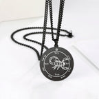 King Solomon Mars Pentacle Amulet — Stainless Steel