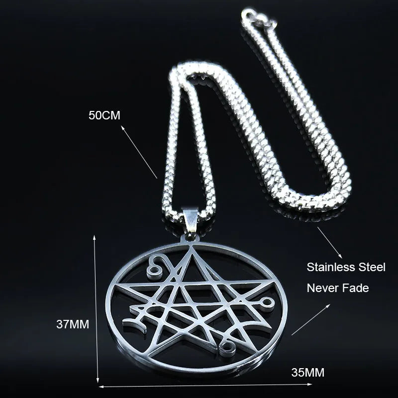 Necronomicon Satan Pendant Necklace — Stainless Steel
