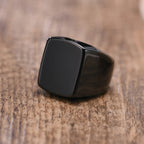 Black Urn Signet Keepsake Ring