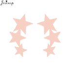 Punk Open Star Stud Earrings Everyday Wear — Stainless Steel
