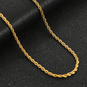 2/3/4/5/6mm Stainless Steel Twisted Rope Chain Necklace for Men Women Gold Color Neck Chains Choker Metal Jewelry Gift